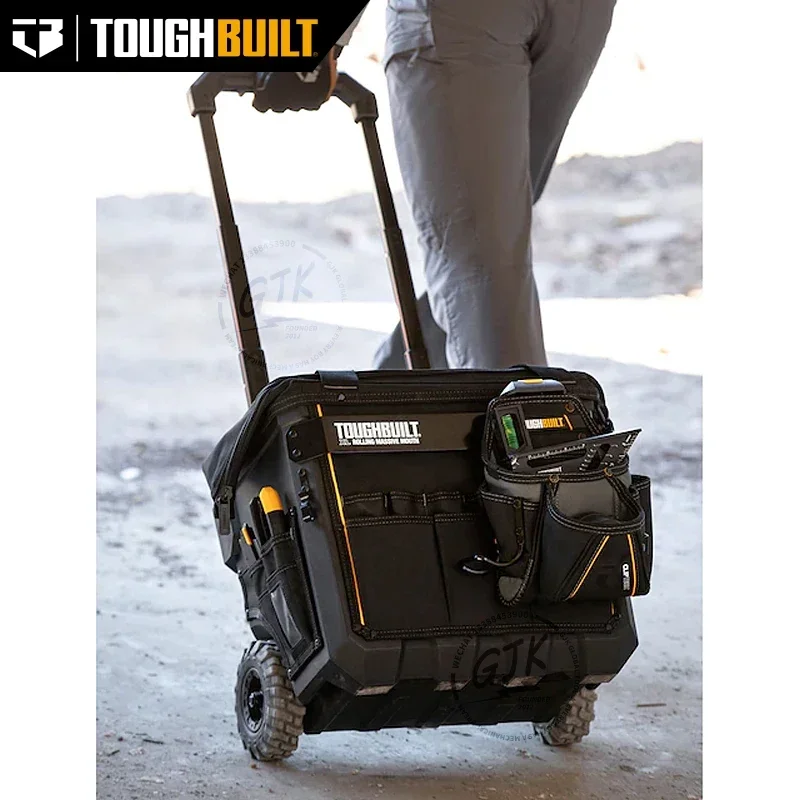 TOUGHBUILT X-Large Rolling Massive Mouth Bag Multi-functional Waterproof Push-pull Toolkit Tool Bag Tool Pouch TB-CT-61-18