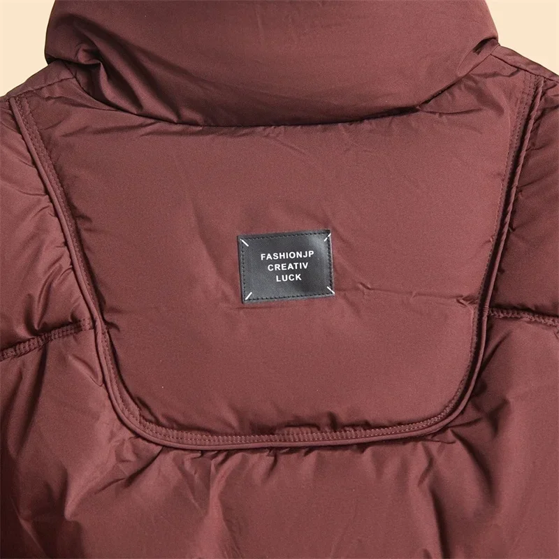 Pop ﻿   Giacca corta da donna in piumino di cotone 2024 inverno nuova moda vestibilità ampia stile europeo giacca da pane spessa e calda imbottita da parco