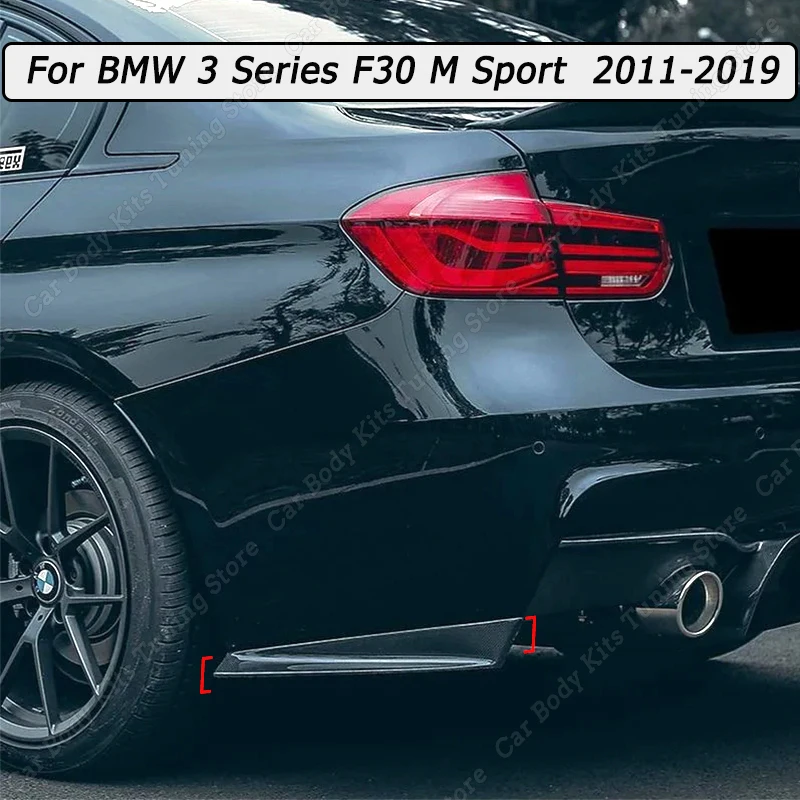 

For BMW 3 Series F30 M Sport 2011-2016 2017 2018 2019 Car Rear Bumper Diffuser Side Splitters Body Kits Tuning Gloss Black ABS