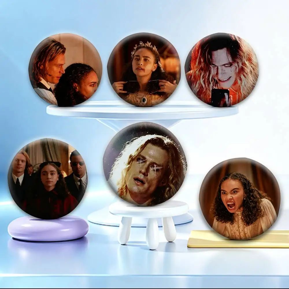 Retro Gothic Interview with the V-Vampire Film   Badges Creative Tinplate Button PinsBrooch Badge Clothes Backpack