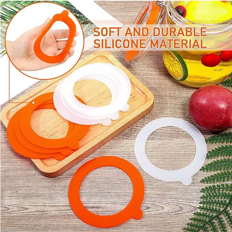 

Silicone Jar Gaskets Food Storege Jars Replacement Airtight Leak-Proof Rubber Seals Rings Fits Regular Mouth Canning