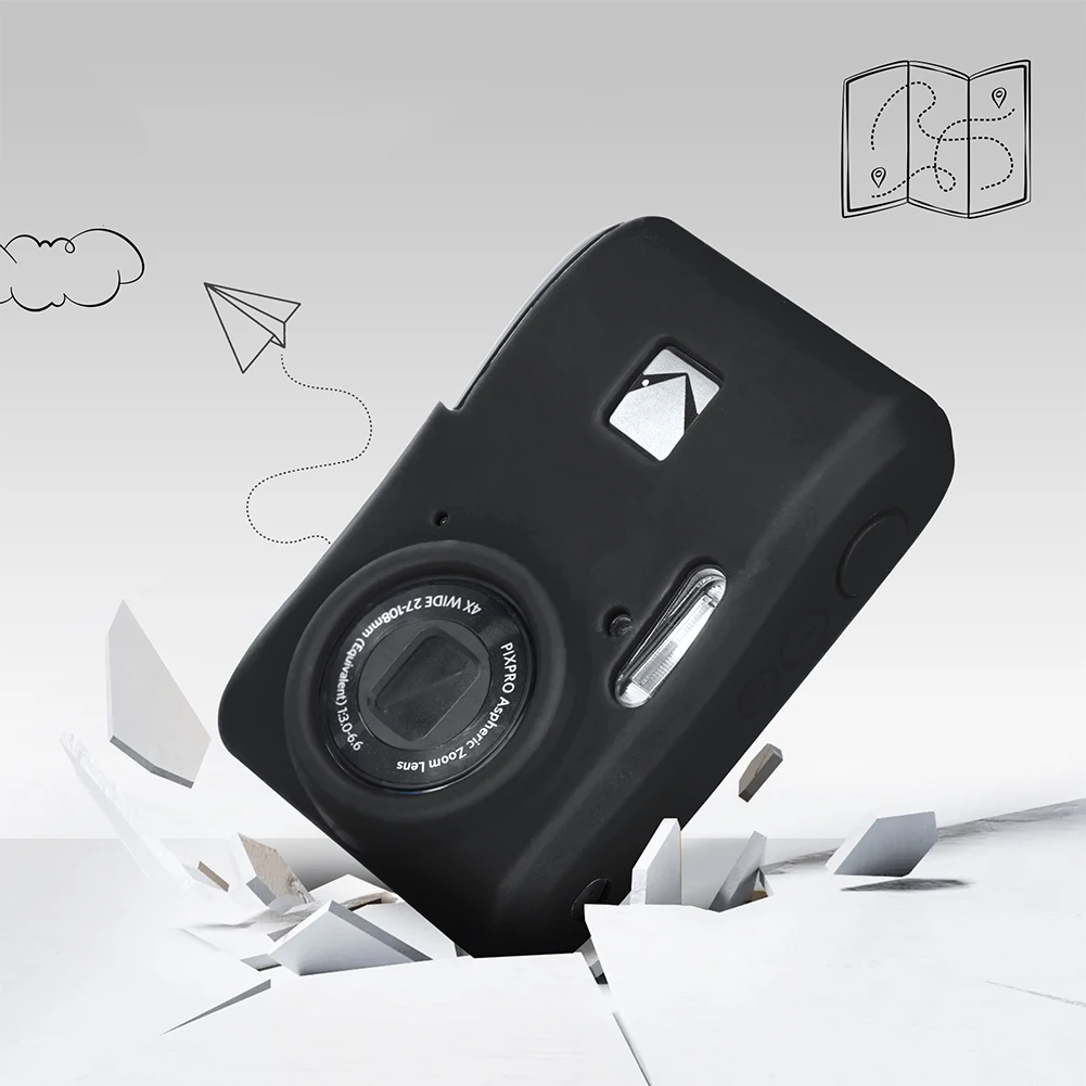 For KODAK PIXPRO FZ45 Digital Camera Cover with Lanyard Lightweight Camera Sleeve Wear Resist Outdoor Travel Camera Protect Case