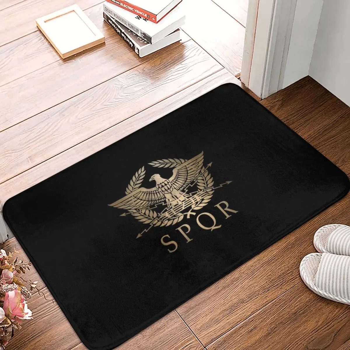 SPQR- Roman Empire Standard Shield Doormat Kitchen Entrance Home Floor Mat Non-slip Carpet Rug for Balcony Footpad Mats