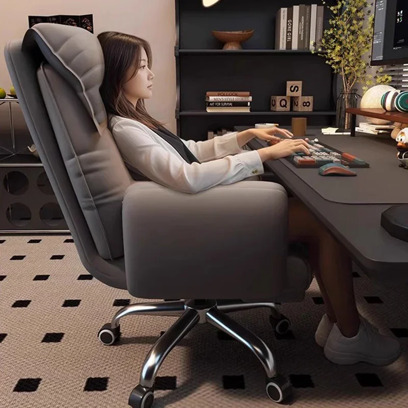 

Backrest Wheels Office Chair Swivel Recliner Study Playseat Chair Mobile Luxury Modern Lazy Sillas De Oficina Trendy Furniture