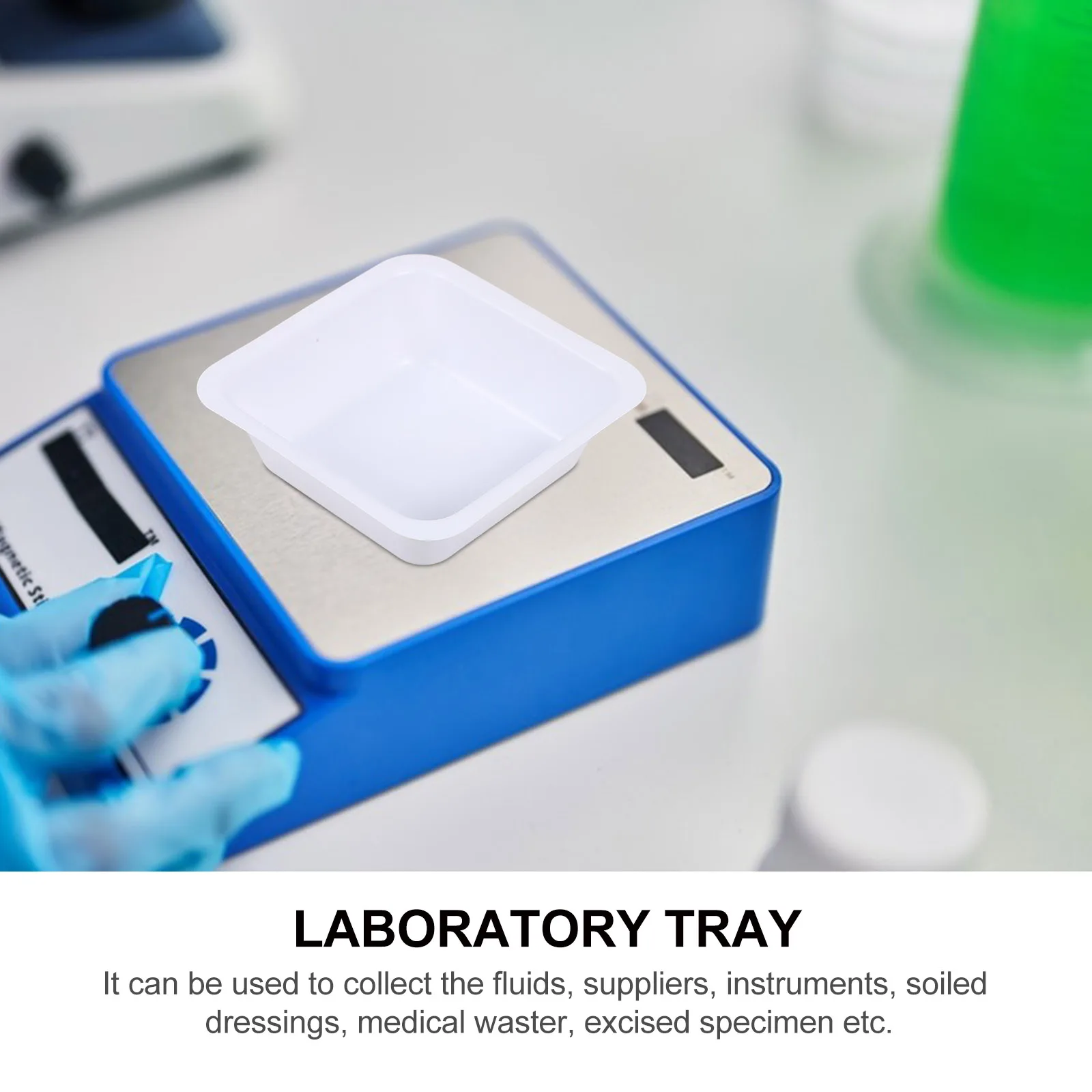 

20 Pcs Boats Trays Plate Measuring Plastic Lab Equipment Sample Storage Weighing Dishes Trays Containers White