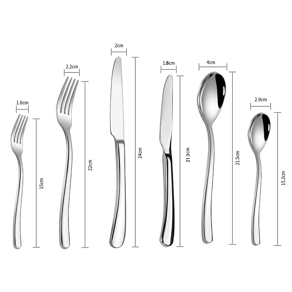 304 Stainless Steel Thickened Tableware set Steakhouse Western Grade Hotel Knife Fork and Spoon Cutlery Set dinnerware