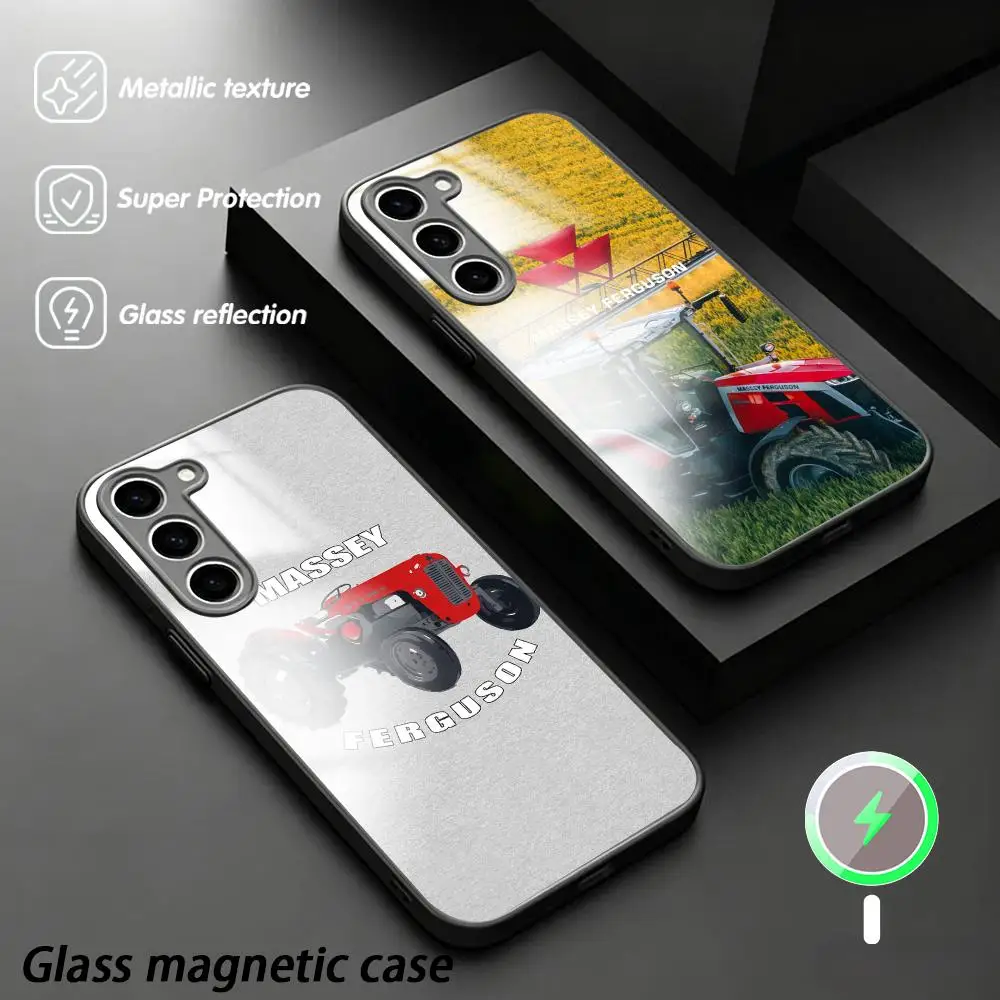 Massey Ferguson tractor fashion cool Phone Case For Samsung S26 S25 S24 S23 S22 S21 Plus Ultra Fold A Glass Magnetic Case