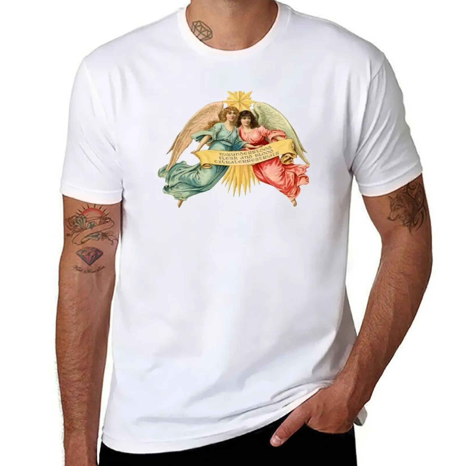 

Angel or Aliens T-Shirt t shirt personalised t shirts for man cotton T-Shirt