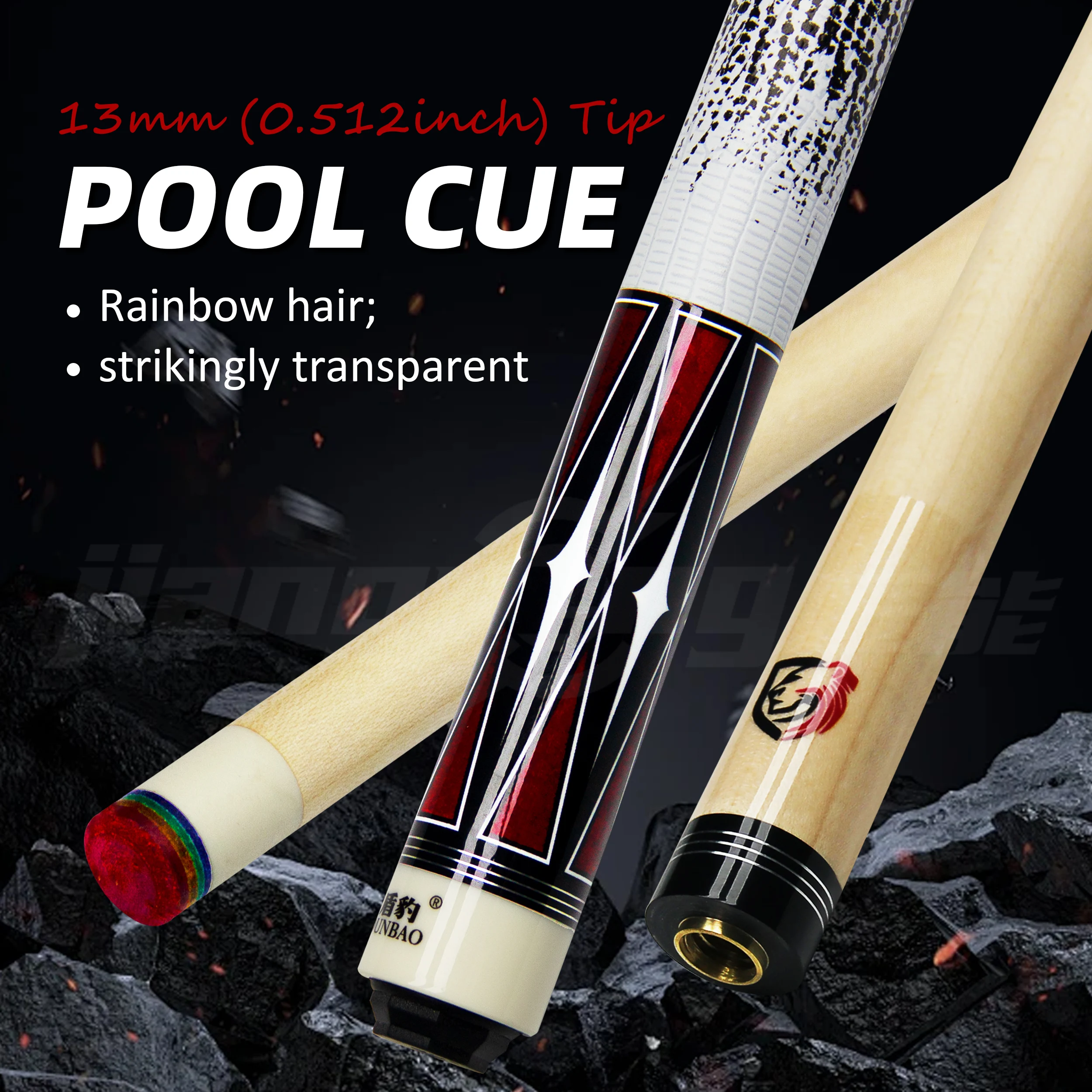 

Щит Leopard Профессиональный бильярдный кий из кленового дерева 1/2 Дизайн из двух частей Одноблочный фиксирующий шарнир 13 мм Наконечник с защитой от деформации и матовой ручкой