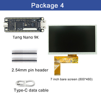 Sipeed Tang Nano 9K FPGA Development Board GOWIN GW1NR-9 RISC-V 2.54mm Pin Header+Type-C Data Cable+4.3/5/7 Inch SPI Screen