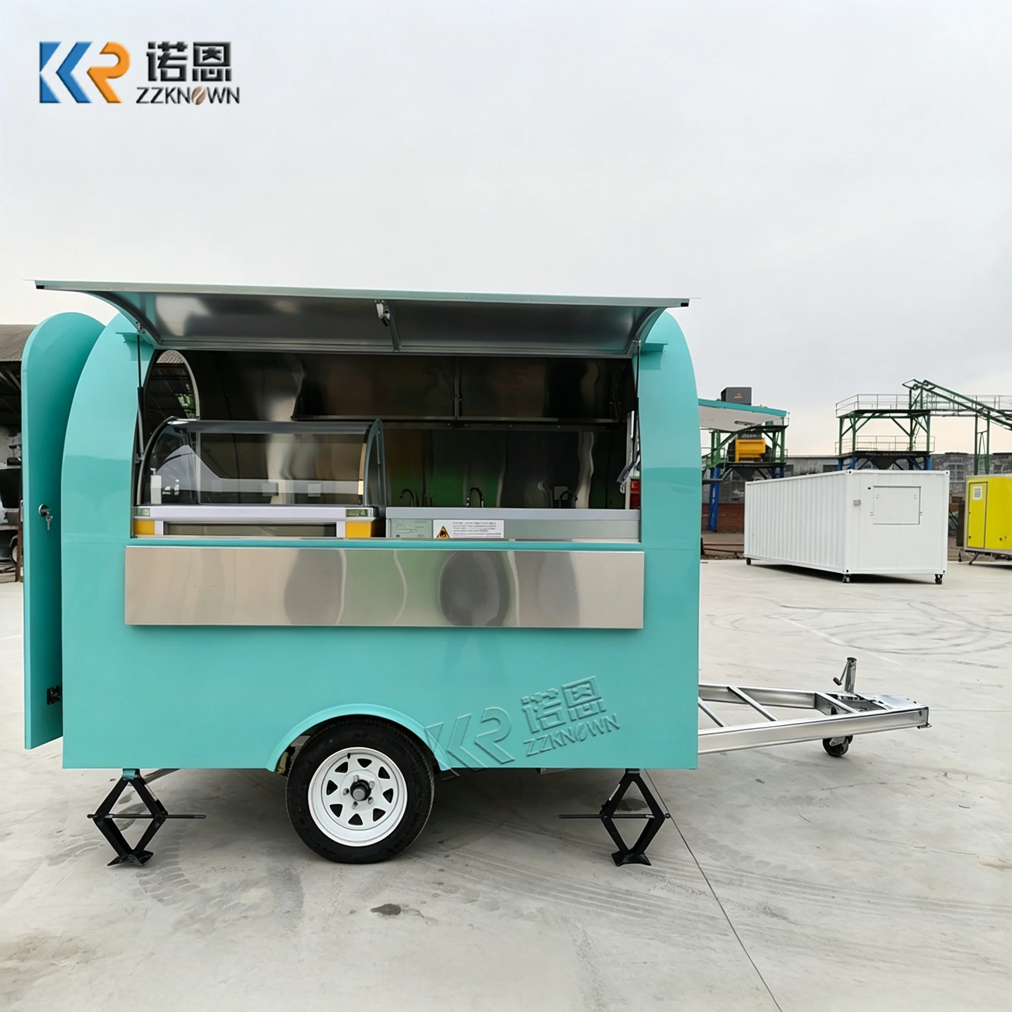 Mobile Street Catering Trailer Concession Coffee Ice Cream Cart Customized Commercial Catering Food Trailer Fully Equipped