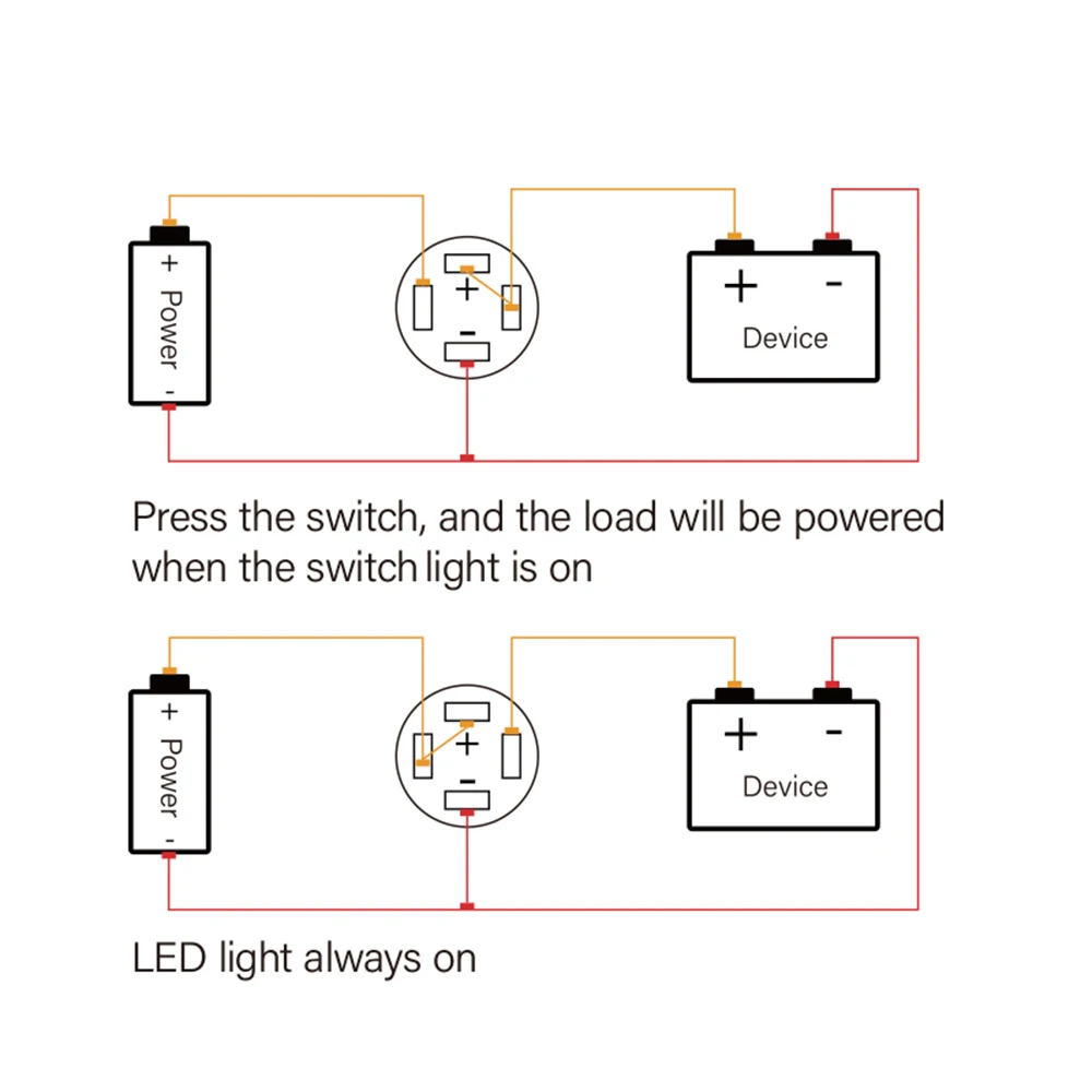 15A 1NO High Current Metal Push Button 16/19/22/25MM Self-Locking Reset LED Power Switch with Light High Power Silver Contact