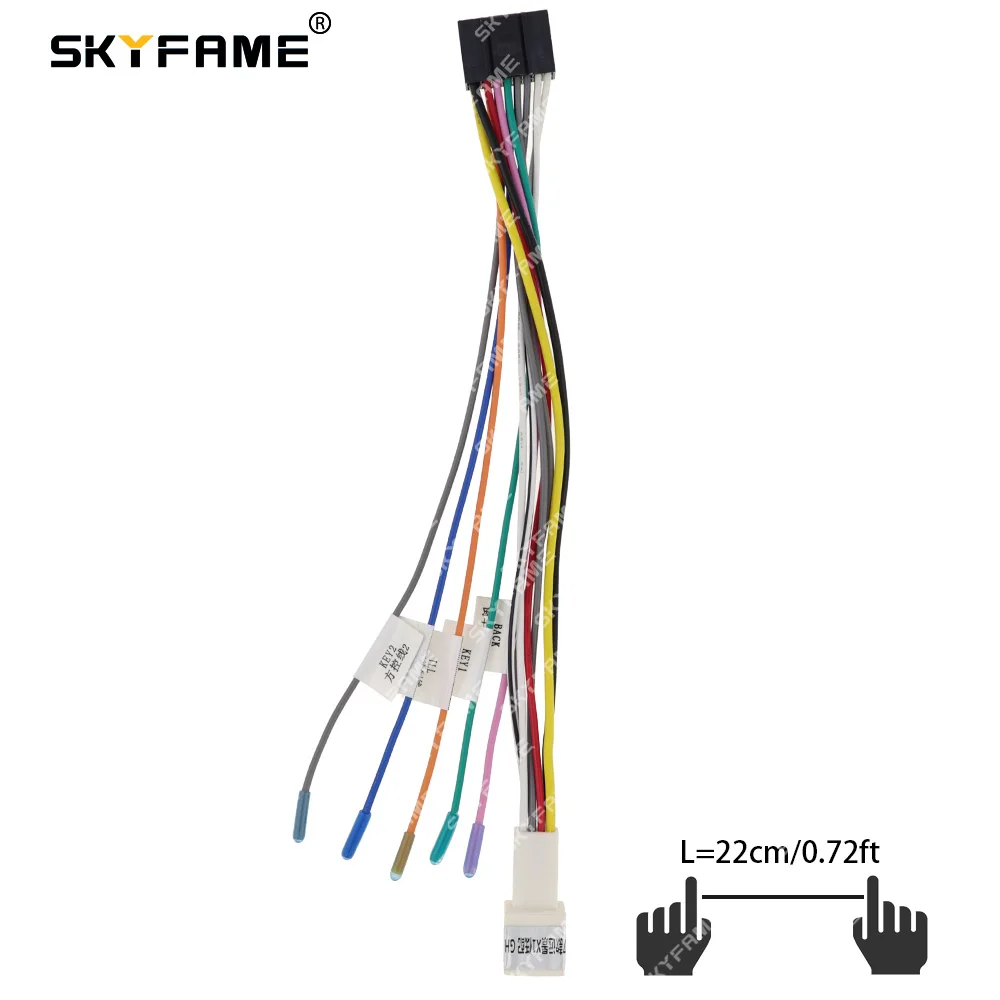 مهايئ الأسلاك تسخير الأسلاك 16pin للسيارة من skyألبوم لجيلي فيجن يوانجينغ X1 2017 كابل طاقة راديو أندرويد