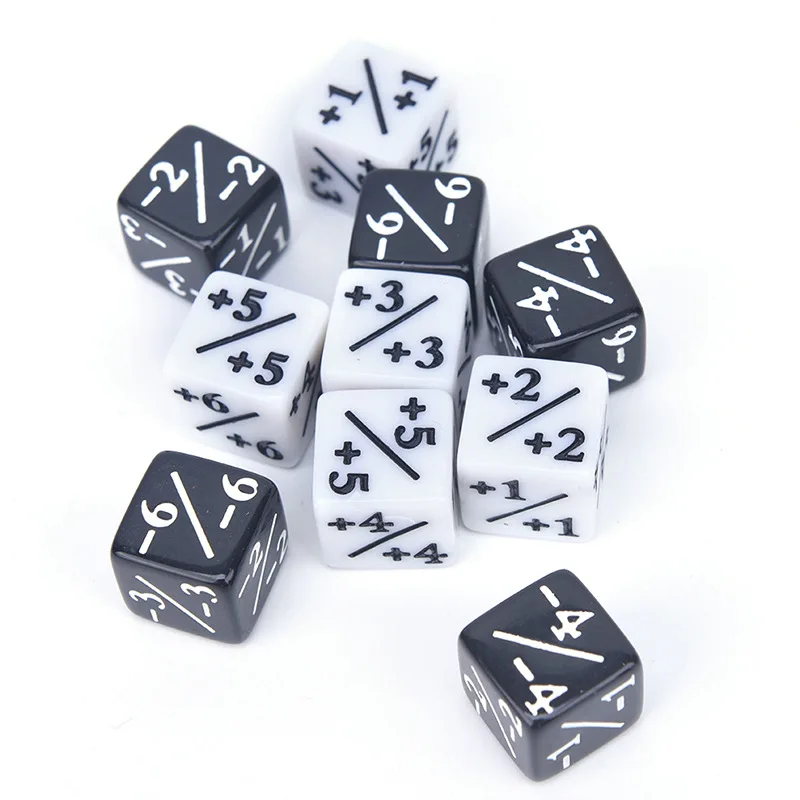 10pcs 16mm Length Black And White Dice Teaching Supplies For Science Experiments And Classroom Demonstrations And Interaction