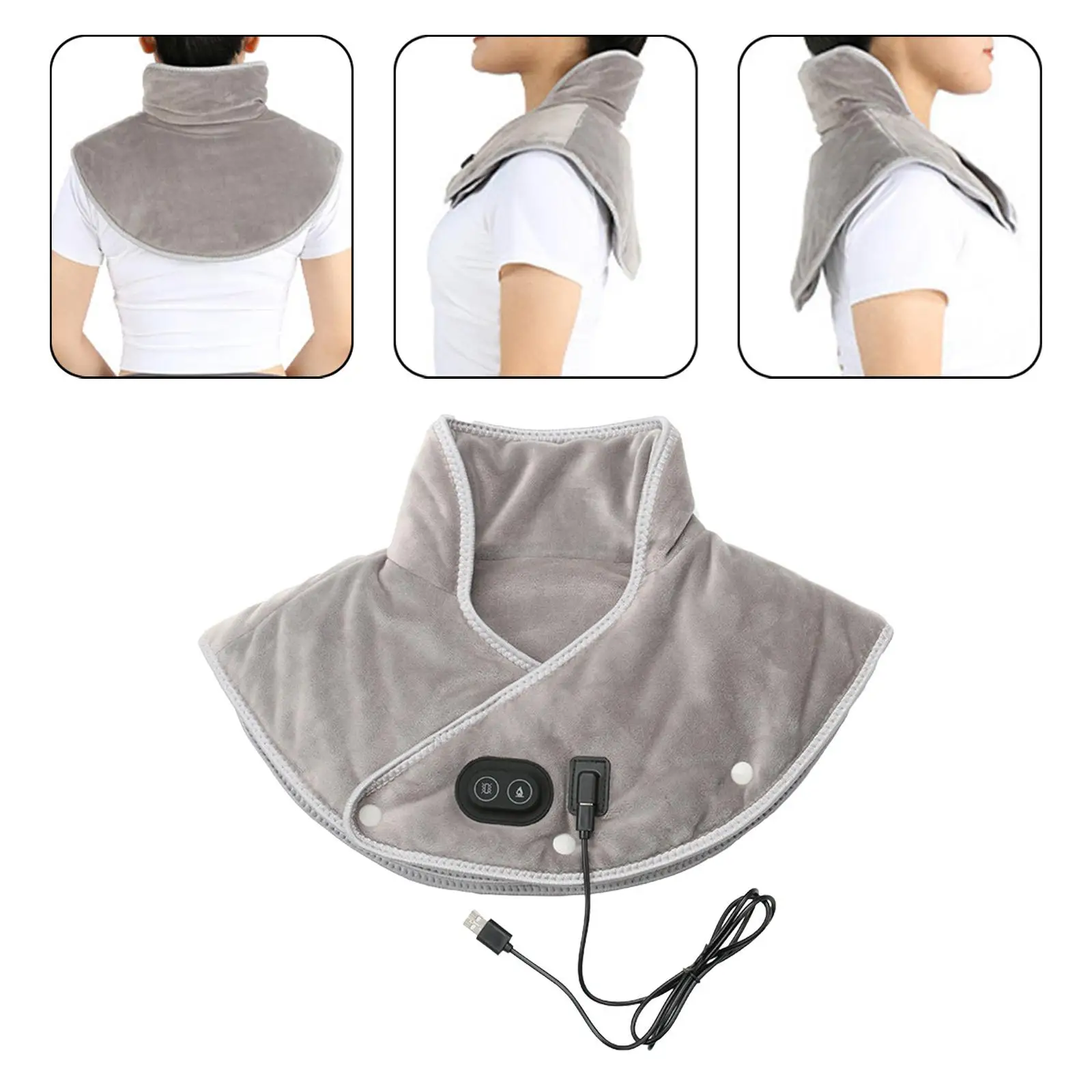 Electric Heating Pad for Men Women Adjustable Size Thermal Compress Cushion