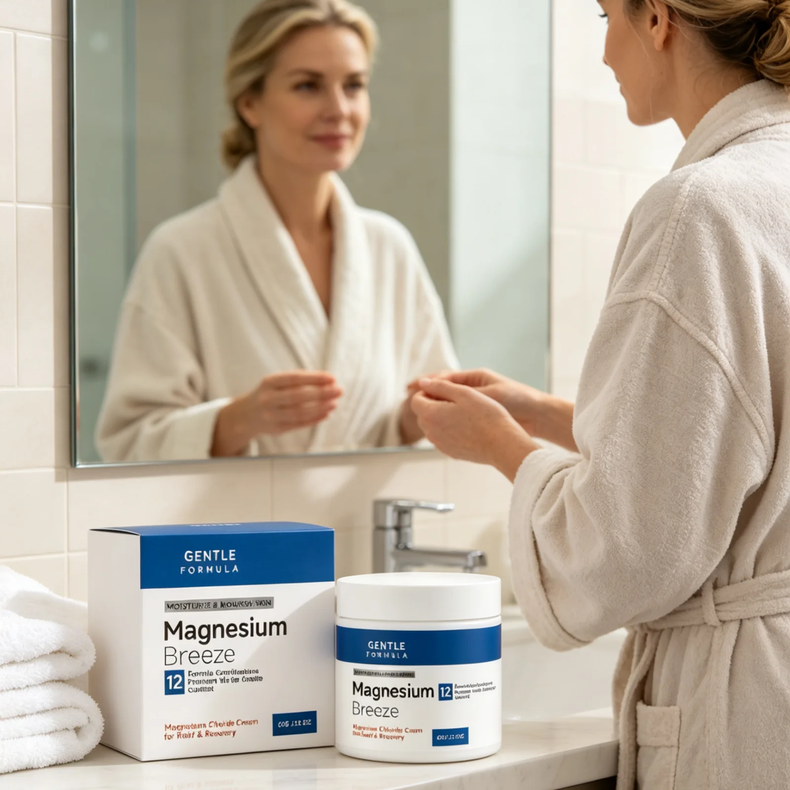 Magnesium Cream Long Lasting Moisturizing Deep Nourishing Skin Smoothing Fine Lines Improve Rough Skin Soothing Body Care Cream