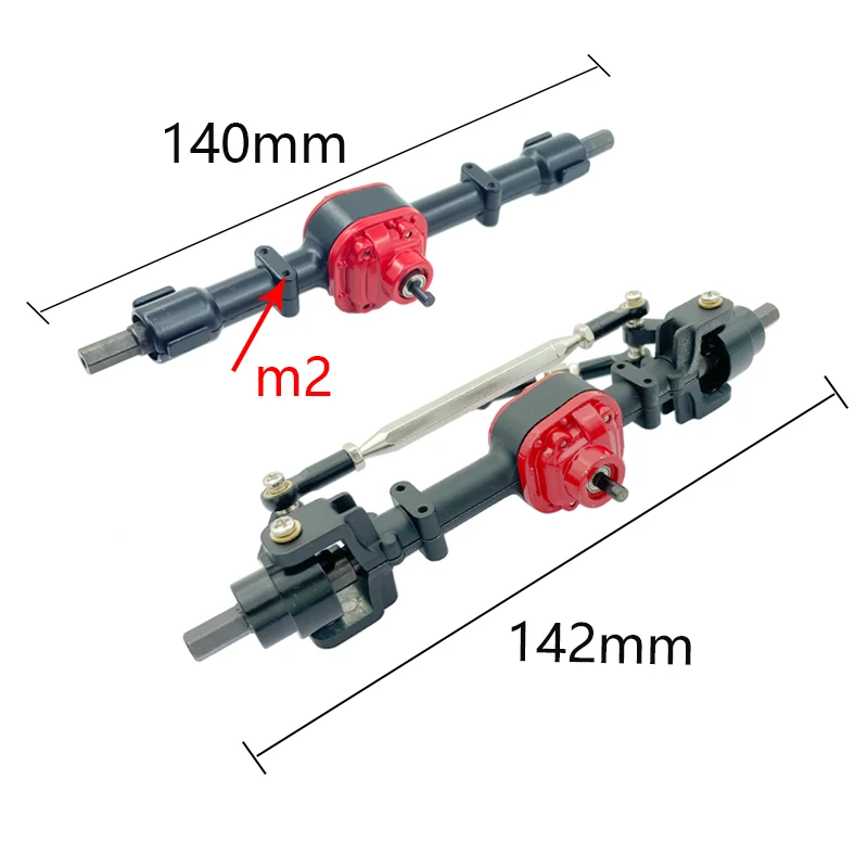 Set di assi per ponte anteriore e posteriore per ingranaggi in metallo per auto RC per MN D90 D91 D96 99S FJ45 1/12 RC accessori per parti di