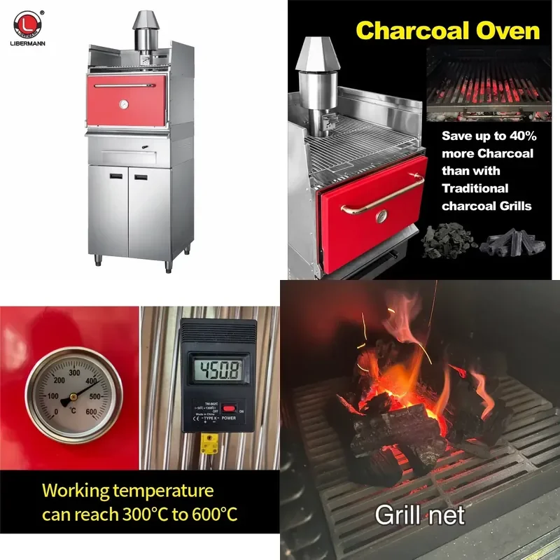 

2026 High Quality Kitchen Equipment for Restaurant Commercial BBQ Meat Broiler Grill Charcoal Oven With/without Cabinet