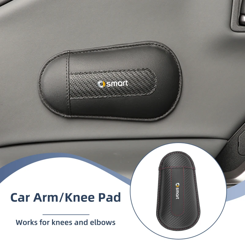 1Pc Car Car Knee Cushion Door Soft Armrest Elbow Pads Accessories For Smart Fortwo 451 450 454 Forfour EQ Cabrio Crossblad