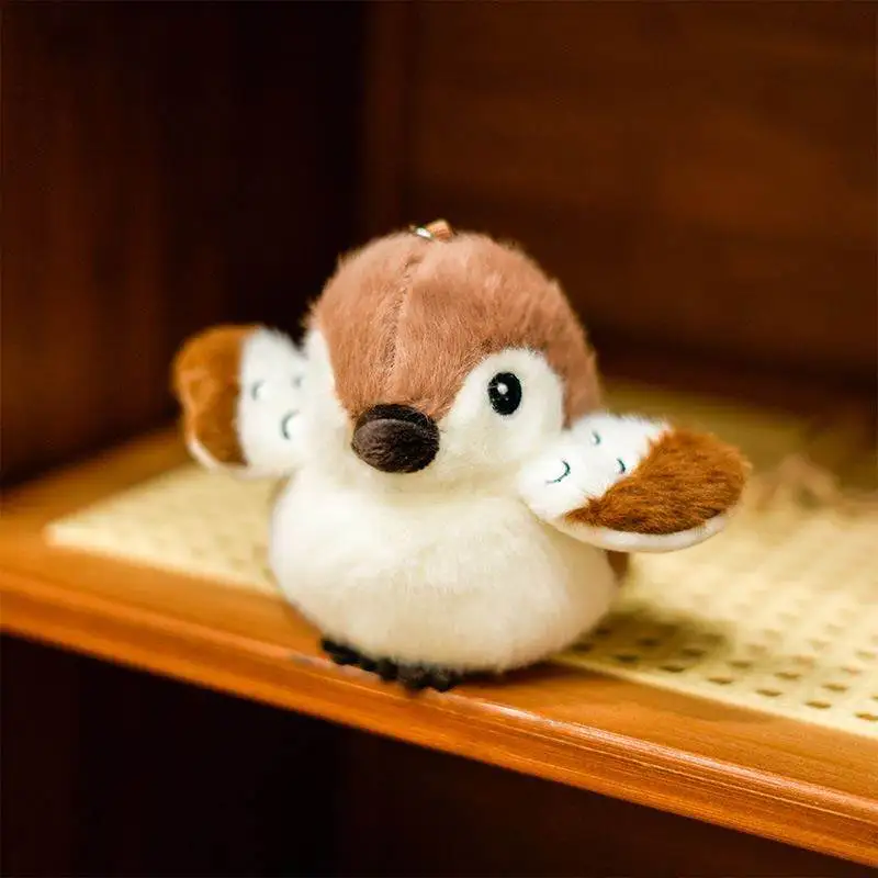 

Adorable Plush Toy Bird Pendant Cute Little Sparrow Bag Accessory Keychain Doll Soft Stuffed Animal Fashionable Spring Trend