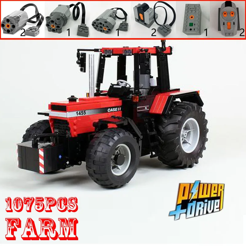 

2021 NEW 1:17 scale model of Case IH farm tractor building block moc-54812 truck remote assembly toy model boy's birthday gift