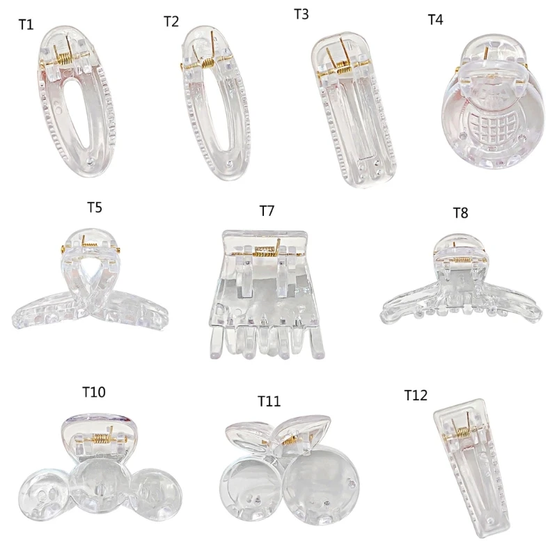 Set of 10 Clear Hair Grips Clear Acrylic Hair Grips DIY Hair Accessories image 4