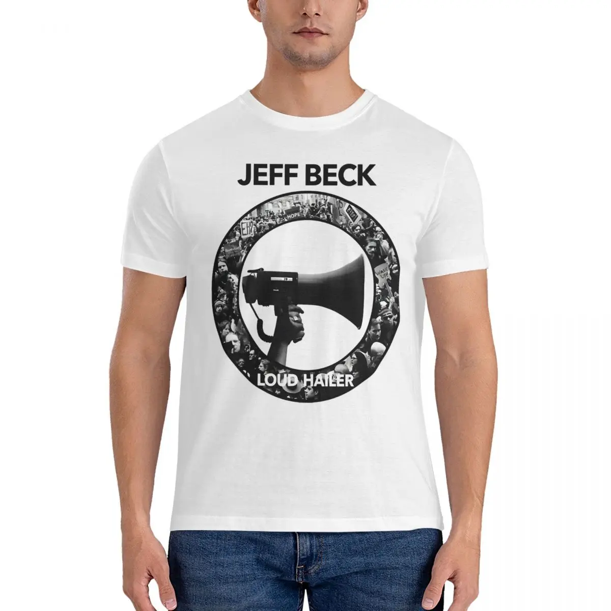 Novelty Logo T-Shirts for Men Crewneck 100% Cotton T Shirts Jeff Beck Short Sleeve Tees Gift Idea Tops