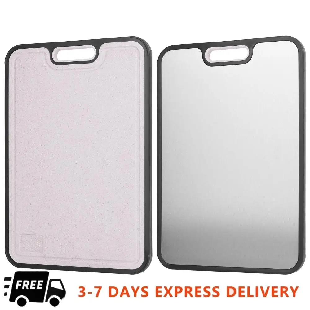 

Двусторонняя разделочная доска, износостойкая разделочная доска с закругленными краями, многоразовая разделочная доска из пшеничной соломы для фруктов, овощей, мяса