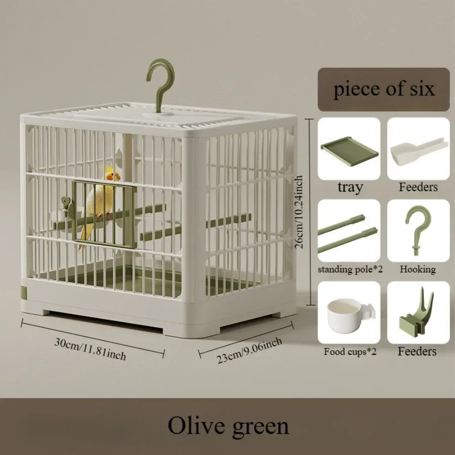 

Birdcage Parrot Villa Cage Large Space for Breathability Outdoor Portable Bird Walking Artifact with Feeder