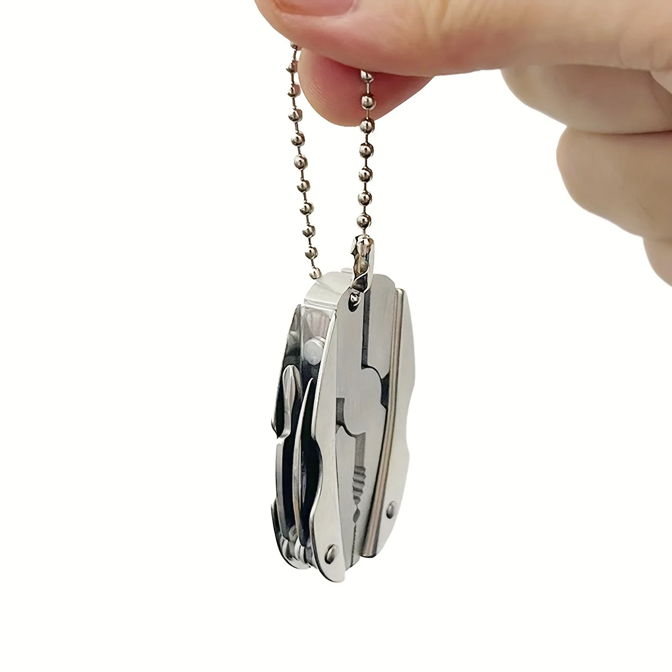 Portable Stainless Steel Multi-Tool Pliers Knife Keychain Screwdriver - Perfect For Outdoor Use!