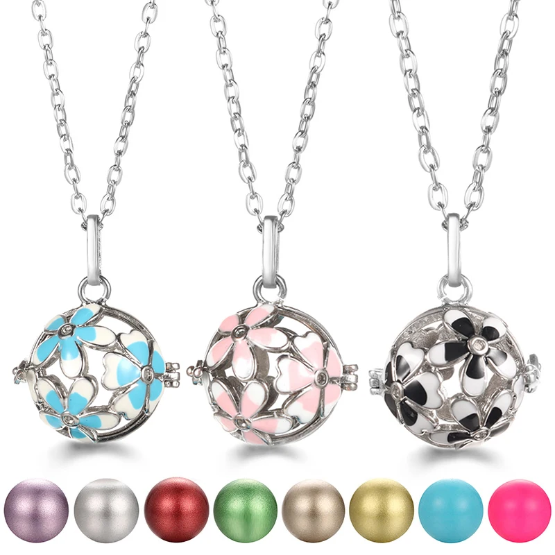 France Chime Music Ball Caller Necklace Pregnant Prenatal Education Aromatherapy Pendant Essential Oil Diffuser Lockets Jewelry