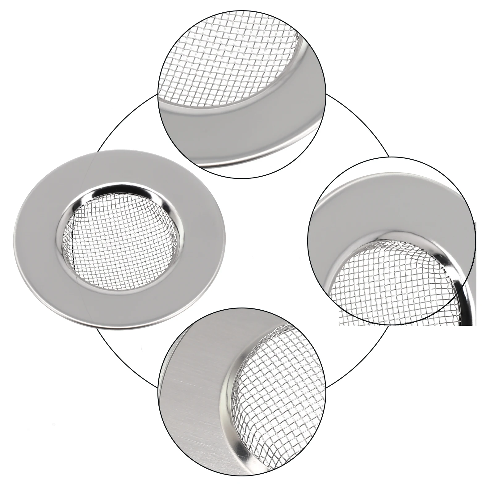 

1pc Multi Functional Stainless Steel Drain Stopper Mesh Strainer Plug For Kitchen Hole Filter Hair Catcher Stopper Cleaning Tool