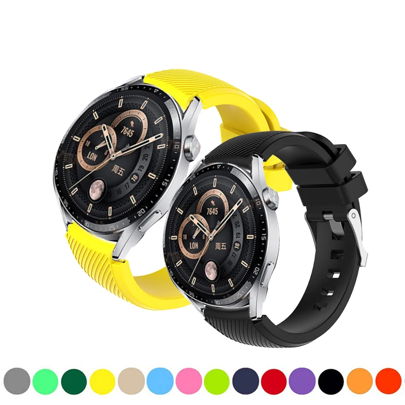 Twill silicone watch strap For Fossil Gen 5/Gen 5 LTE/ Gen 3 Q Explorist/Gen 2 Q Founder / Marshal / Wander/Watohband