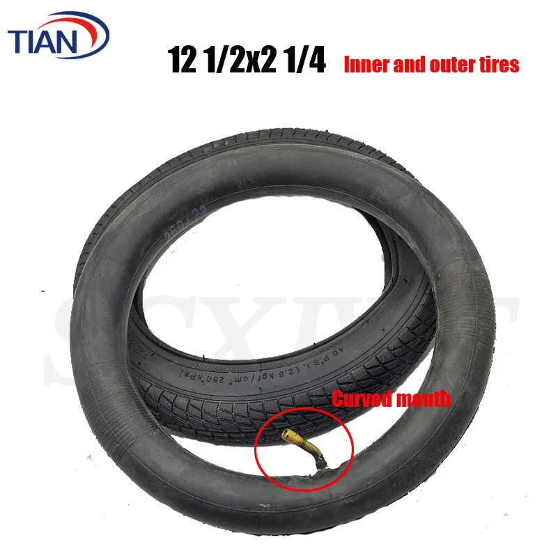 12 Inch Tire 12 1/2 X 2 1/4 ( 62-203 ) Fits Many Gas Electric Scooters and E-Bike 12 1/2X2 1/4 Wheel Tyre Inner Tube image 2
