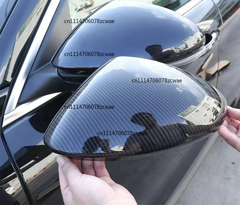 For Alfa Romeo Stelvio 2017-2024 ABS Carbon Fiber Car Outside Rearview Mirror Decorative Cover Trim Stickers Car Accessories