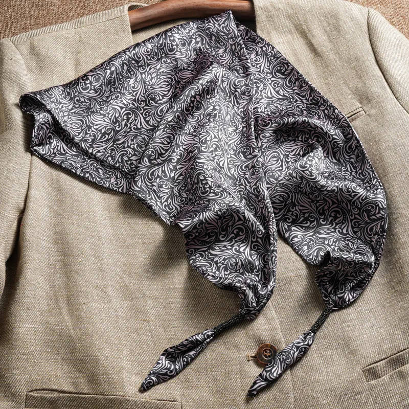 Luxuriöser Schal Damen-Hijab Bedruckter Turban Weiblicher Kopfschmuck Bandana Damen-Schal Wickeltücher Halstuch Foulards Femme Kopftuch – Detail 4