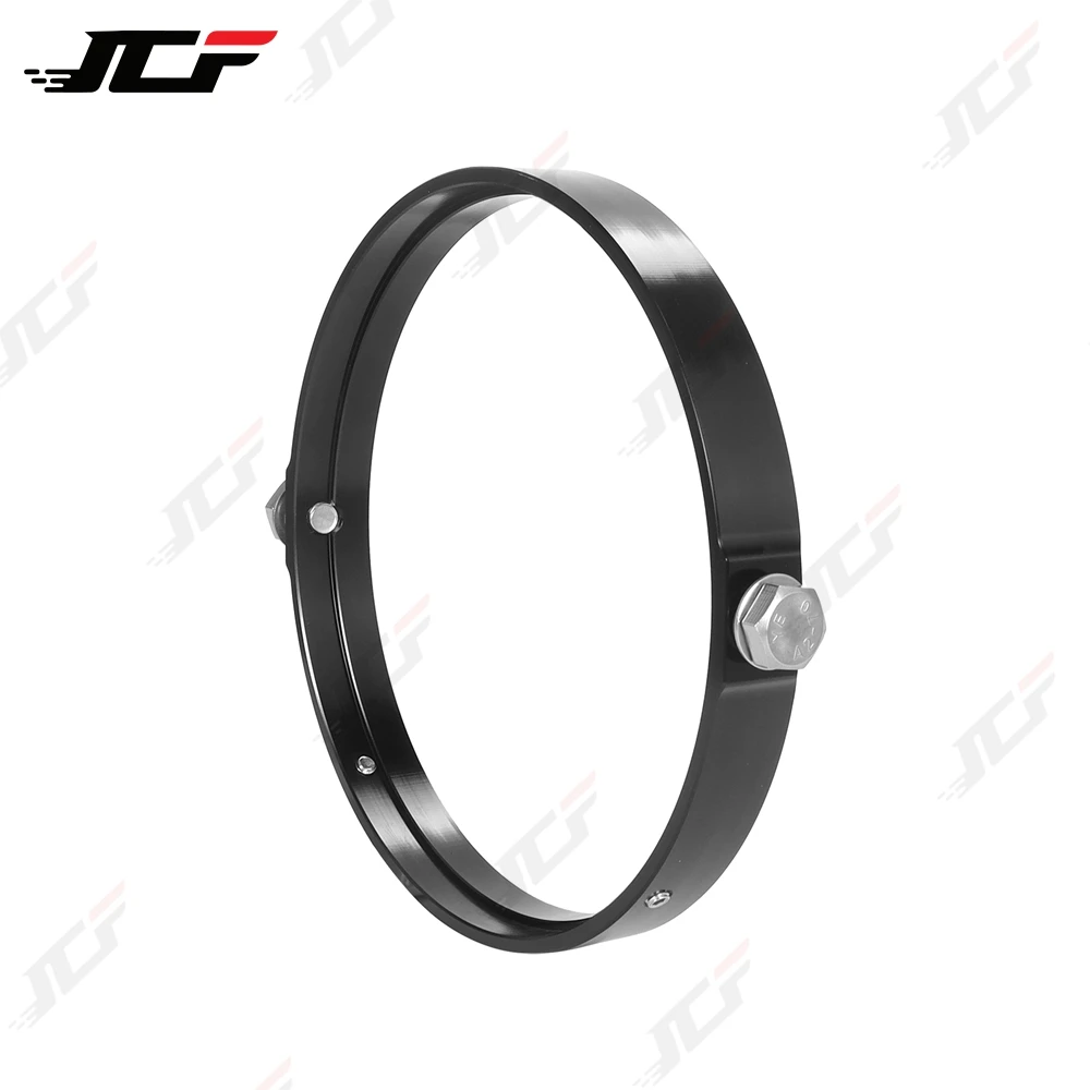 Universal  Aluminum Round Headlight Housing Headlamp Trim Ring Mount Bracket Motorcycles