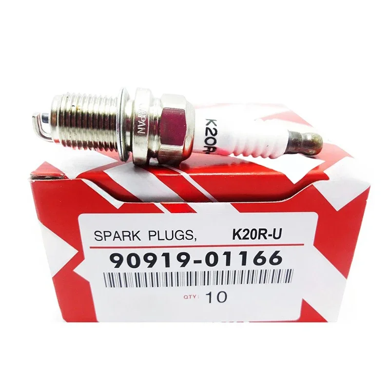 10pcs 90919-01166 K20R-U U-Groove Nickel Spark Plug fit for Toyota Sequoia Tundra 4.7L 9091901166 K20RU 90080-91048 90919-YZZAF