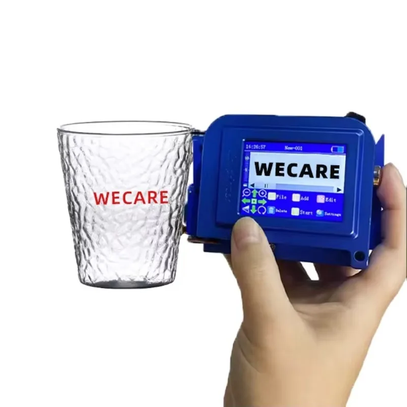 Portable Mini 71 Semi‑Automatic Handheld Inkjet Printer Expiry Date Batch Logo Coding Machine for Glass Printing