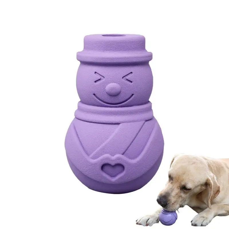 

Puppy Toys For Teething Rubber Snowman Dog Chew Toys Interactive Dog Toys Small Dog Teething Toys Teeth Cleaning Toys For Indoor