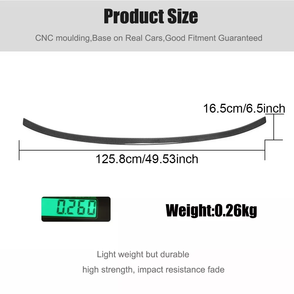 High Quality A6 S6 Car Carbon Fiber Rear Trunk Spoiler Wing For Audi A6 C8 S6 Sline Sedan 2019 2020 2021 2022 2023 2024 - view 3