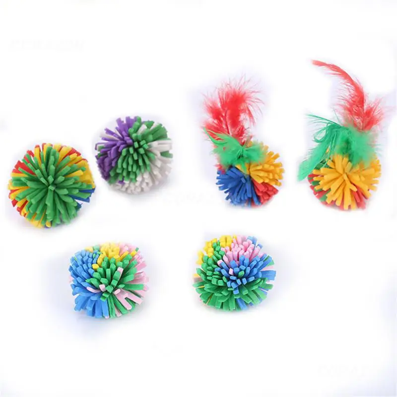 Chew Chase Ball Toys Environmentally Friendly Colorful Pet Relaxed Toys Cat Kitten Funny Playing Toys Cat Supplies Pet Ball Toys