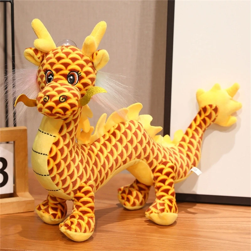 Plush Dragon Cute Soft Plushies Stuffed Animal 6inch/11inch Height Sleeping Aids Decorative Doll Gifts for Boys Girls