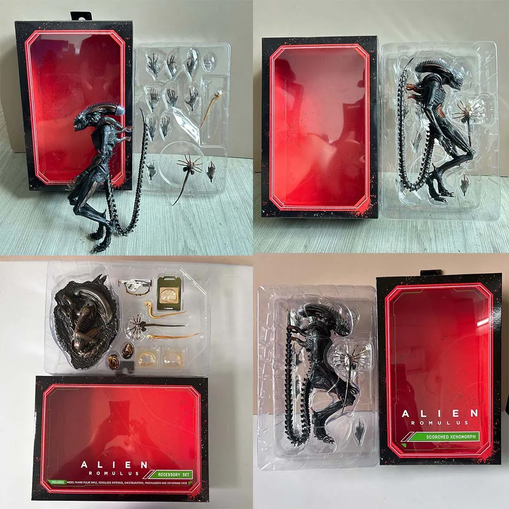 

NECA The ALIEN Romulus Facehugger Ultimate Scorched Xenomorph and Accessory Set Action Figure Model Toy Room Decor Child Present