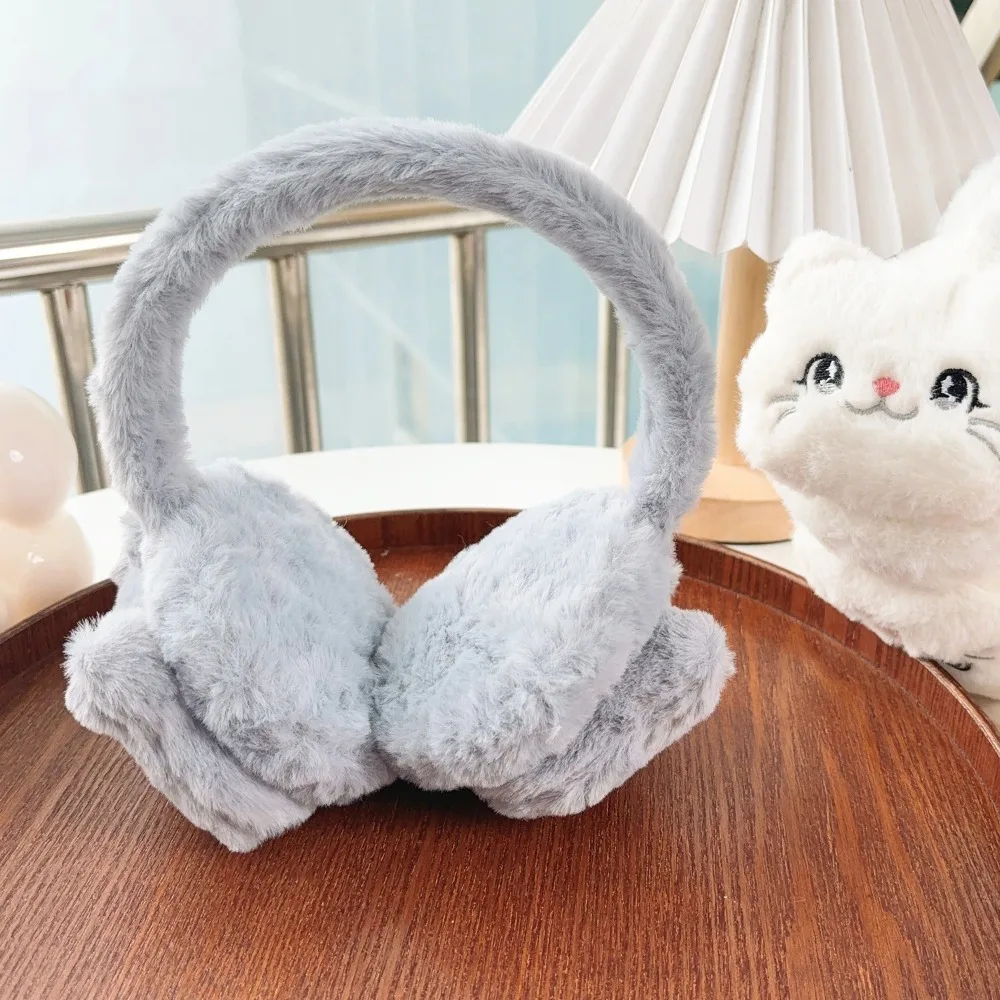 Cute Cartoon Cat Earflap Thicken Coldproof Ear Cover Warm Soft Ear Protection Headband for Women Girls