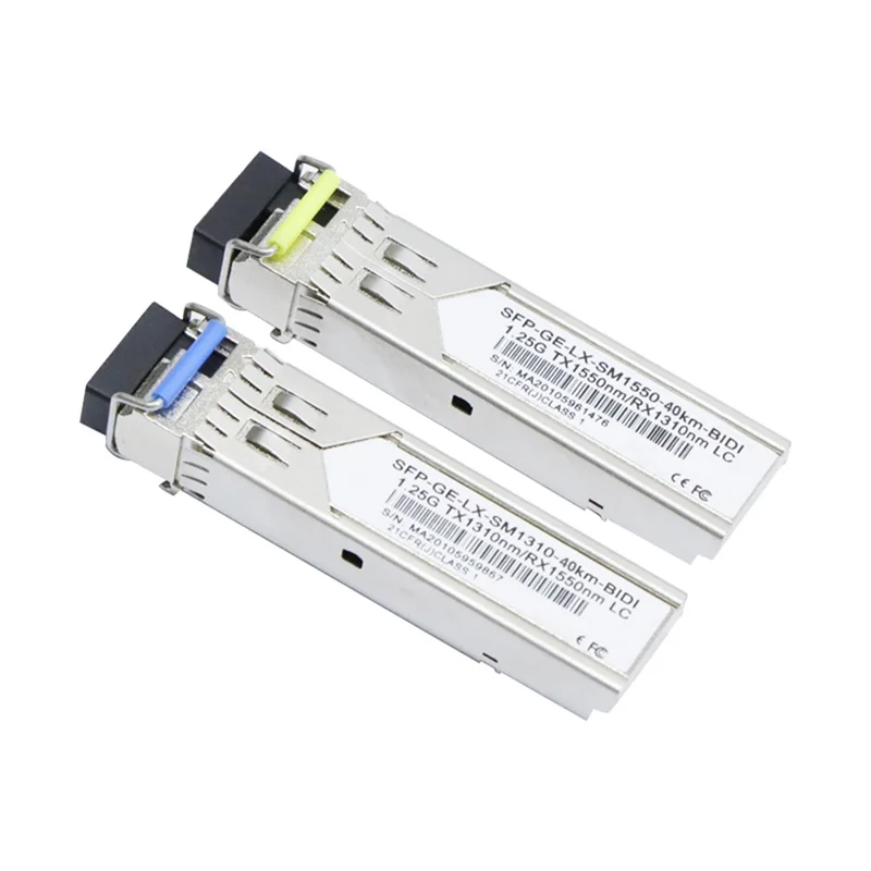 

A72T 1 пара гигабитных оптоволоконных модулей SFP 1,25G, одномодовый, 40 км, LC 1310/1550 Нм, совместимый с несколькими типами переключателей