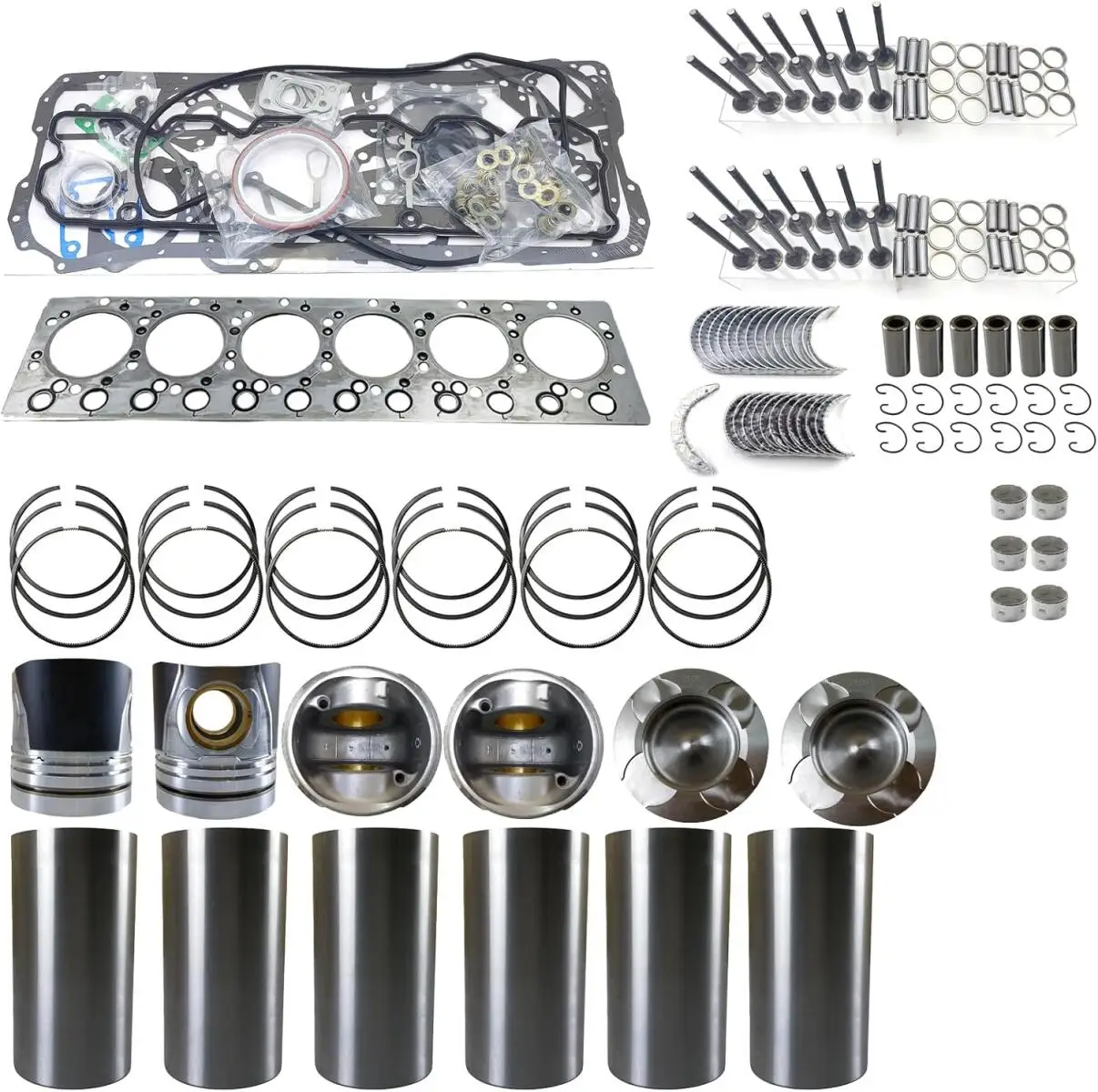 

Комплект для капитального ремонта XCWoOshop DL08: поршни, гильзы цилиндров и комплект прокладок для Doosan Daewoo DX300LC, DX300LC-7, DX300LL, DX340LC, X350LC