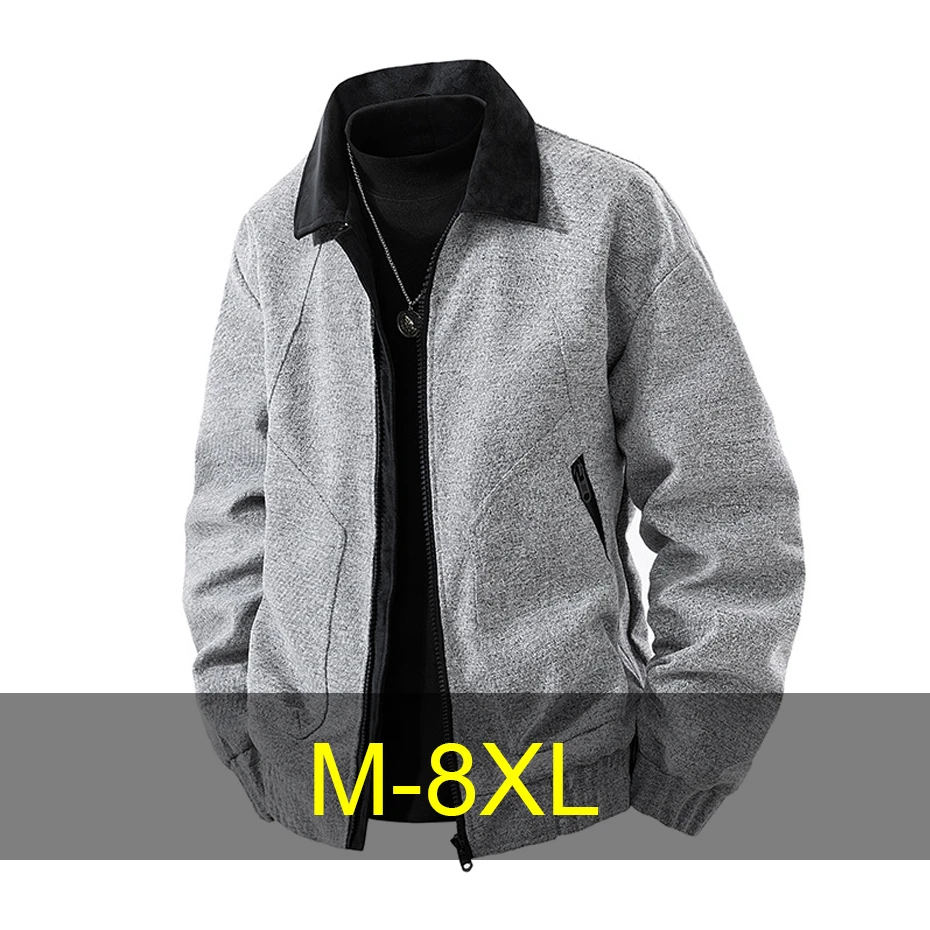 

8XL Plus Size Jacket Coat Men Fashion Casual Jackets Male Big Size Outerwear Spring Autumn