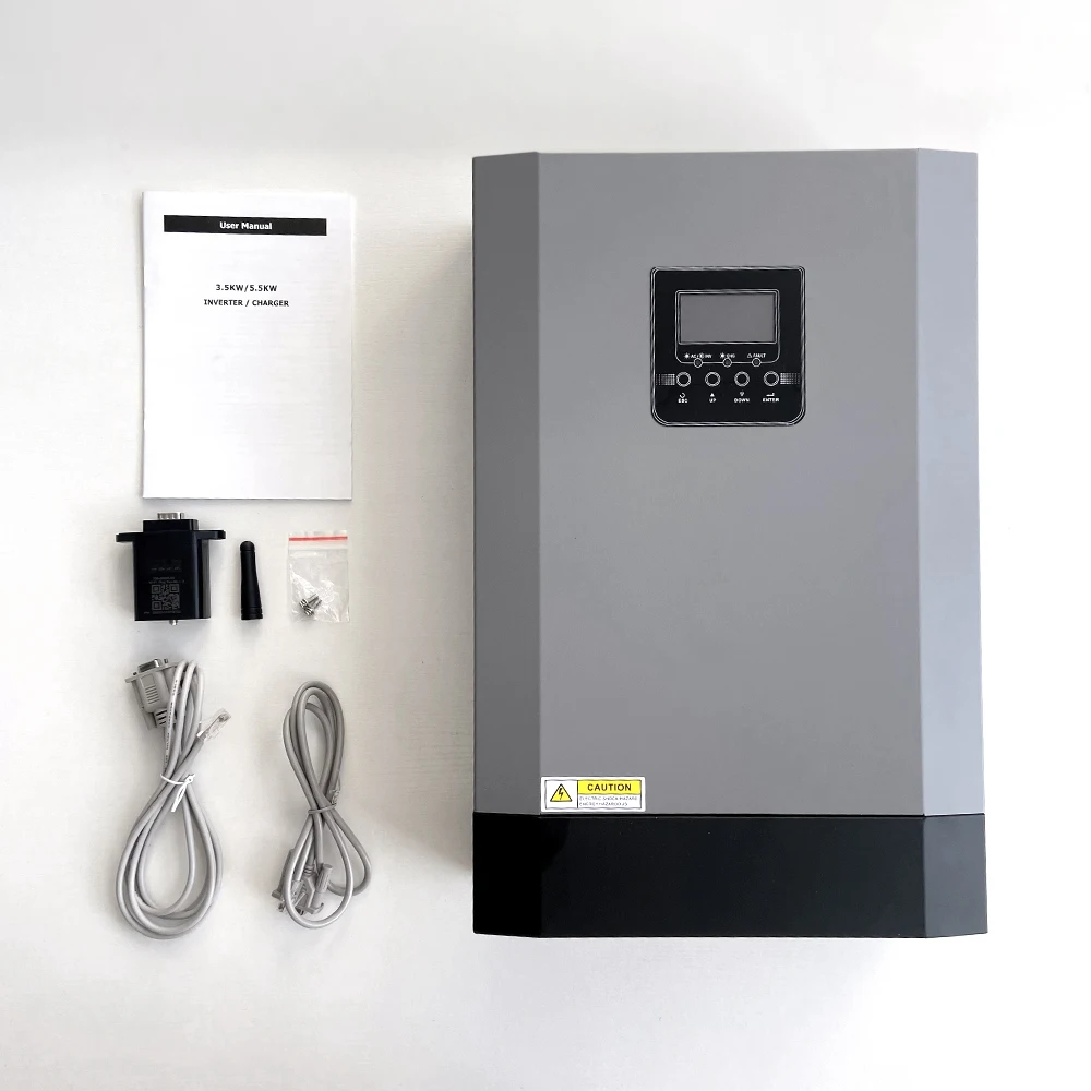 

Factory Direct 3.5KW 5.5KW DC To AC Pure Sine Wave Power Inverter Off Grid Hybrid Solar Inverter