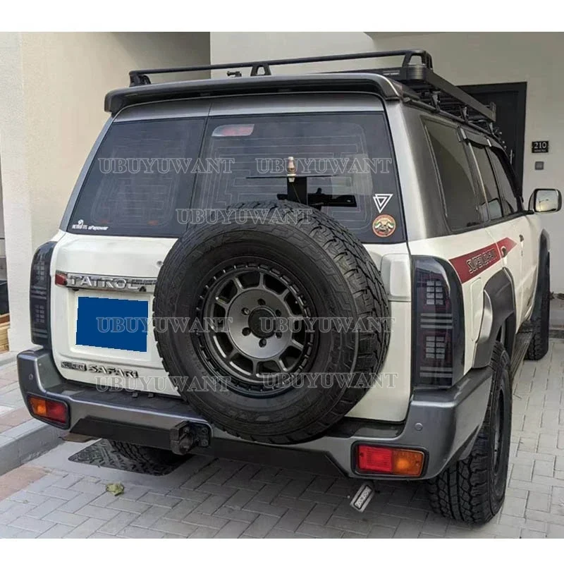 For Nissan PATROL Y61 1998 1999 2000 2001 2002 2003 2004 2005 2006 ABS Tail Trunk Wing Decoration color Rear Lip Spoiler